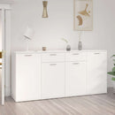 skænk 160x36x75 cm konstrueret træ hvid