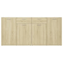 skænk 160x36x75 cm konstrueret træ sonoma-eg
