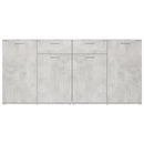 skænk 160x36x75 cm konstrueret træ betongrå
