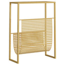 magasinholder 35x15x45 cm stål guldfarvet