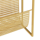 magasinholder 35x15x45 cm stål guldfarvet