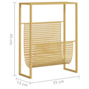magasinholder 35x15x45 cm stål guldfarvet