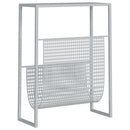 magasinholder 35x15x45 cm stål sølvfarvet