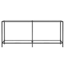 konsolbord 180x35x75,5 cm hærdet glas transparent