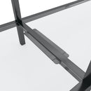 konsolbord 180x35x75,5 cm hærdet glas transparent