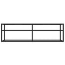 tv-bord 140x40x40,5 cm hærdet glas transparent