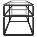 tv-bord 140x40x40,5 cm hærdet glas transparent