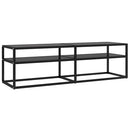 tv-bord 140x40x40,5 cm hærdet glas sort