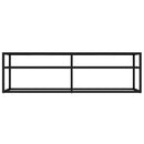 tv-bord 140x40x40,5 cm hærdet glas sort