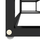 tv-bord 140x40x40,5 cm hærdet glas sort