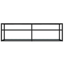 tv-bord 140x40x40,5 cm hærdet glas marmoreffekt hvid