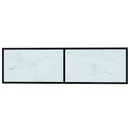 tv-bord 140x40x40,5 cm hærdet glas marmoreffekt hvid