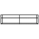 tv-bord 160x40x40,5 cm hærdet glas transparent
