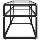 tv-bord 160x40x40,5 cm hærdet glas transparent