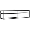 tv-bord 160x40x40,5 cm hærdet glas sort