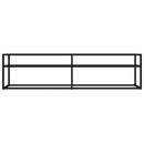 tv-bord 160x40x40,5 cm hærdet glas sort