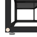 tv-bord 160x40x40,5 cm hærdet glas sort