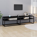 tv-bord 160x40x40,5 cm hærdet glas sort
