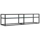 tv-bord 160x40x40,5 cm hærdet glas marmoreffekt hvid