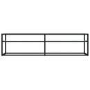 tv-bord 160x40x40,5 cm hærdet glas marmoreffekt hvid