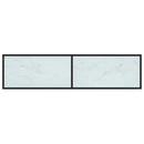 tv-bord 160x40x40,5 cm hærdet glas marmoreffekt hvid