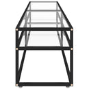 tv-bord 180x40x40,5 cm hærdet glas transparent