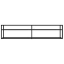 tv-bord 180x40x40,5 cm hærdet glas sort