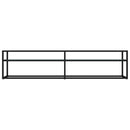 tv-bord 180x40x40,5 cm hærdet glas marmoreffekt hvid