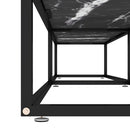 tv-bord 180x40x40,5 cm hærdet glas marmoreffekt sort