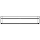 tv-bord 200x40x40,5 cm hærdet glas transparent