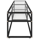 tv-bord 200x40x40,5 cm hærdet glas transparent