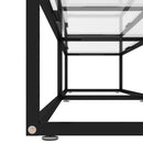 tv-bord 200x40x40,5 cm hærdet glas transparent