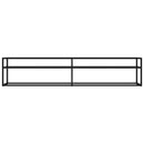 tv-bord 200x40x40,5 cm hærdet glas sort