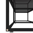 tv-bord 200x40x40,5 cm hærdet glas sort