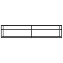 tv-bord 200x40x40,5 cm hærdet glas marmoreffekt hvid