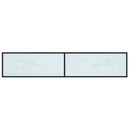 tv-bord 200x40x40,5 cm hærdet glas marmoreffekt hvid