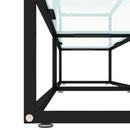 tv-bord 200x40x40,5 cm hærdet glas marmoreffekt hvid