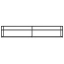 tv-bord 220x40x40,5 cm hærdet glas transparent