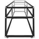 tv-bord 220x40x40,5 cm hærdet glas transparent