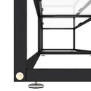 tv-bord 220x40x40,5 cm hærdet glas transparent
