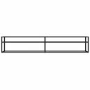 tv-bord 220x40x40,5 cm hærdet glas sort