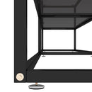 tv-bord 220x40x40,5 cm hærdet glas sort
