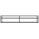tv-bord 220x40x40,5 cm hærdet glas marmoreffekt sort