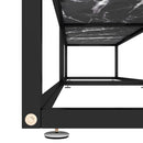 tv-bord 220x40x40,5 cm hærdet glas marmoreffekt sort