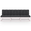 3-personers sofa med hynder massivt fyrretræ