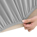 elastisk 4-personers sofabetræk polyesterjersey grå