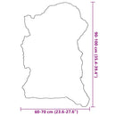 gulvtæppe (60-70)x(90-100) cm fårelæder flerfarvet