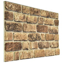 Vægpaneler 10 stk. 100 x 50 cm Mørk Sand EPS Skum