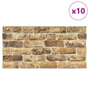 Vægpaneler 10 stk. 100 x 50 cm Mørk Sand EPS Skum