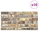 Vægpaneler 10 stk. 100 x 50 cm Flerfarvet EPS Skum